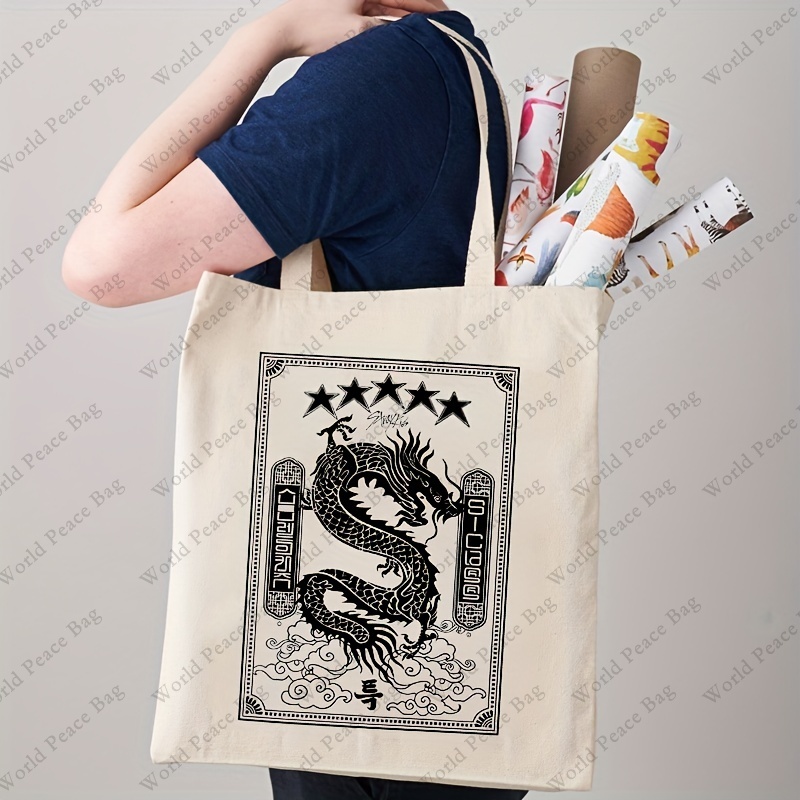 Women Bags Outlet - 1pc Dragon Stay Pattern Kids Tote