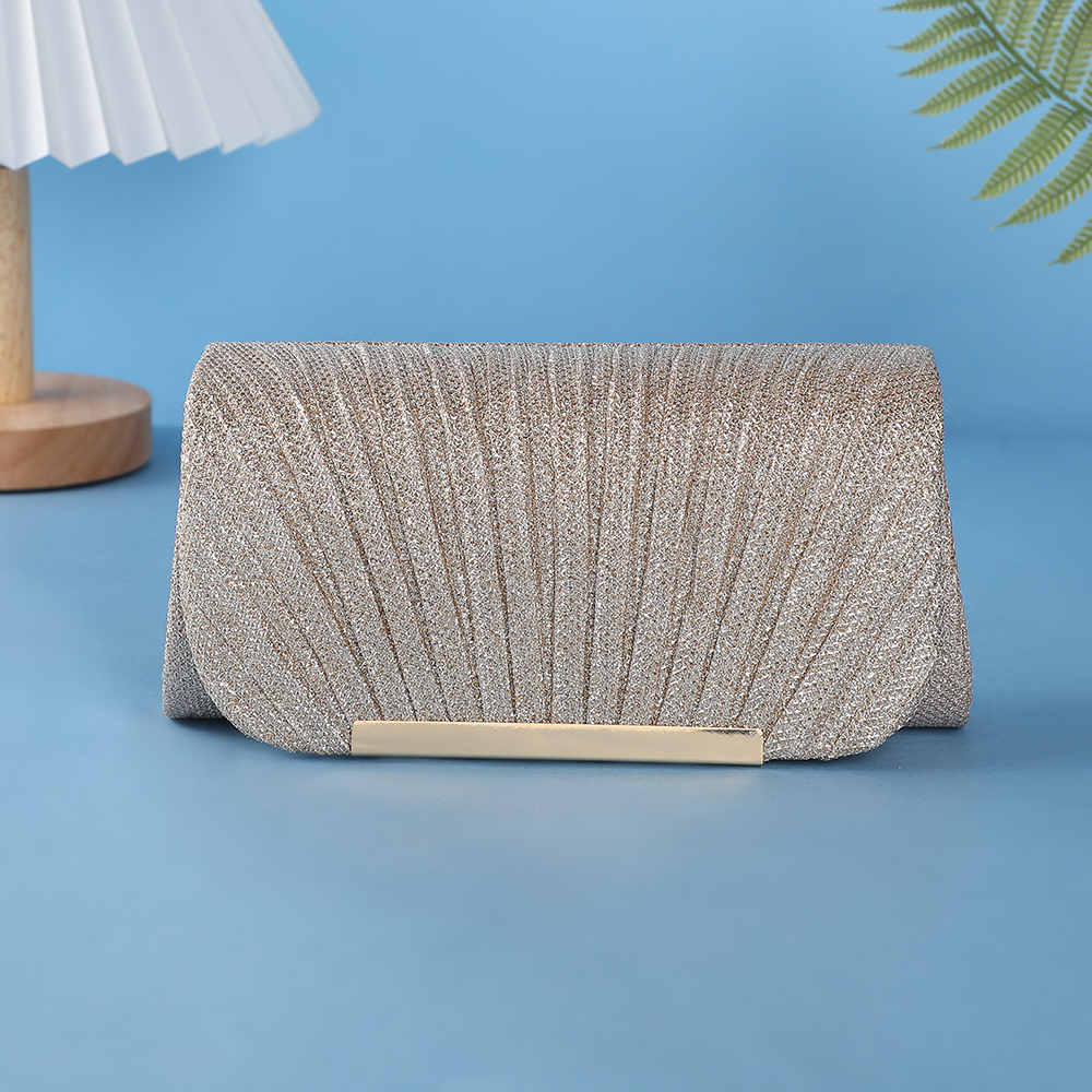 Flap Bag Envelope - New shell-patterned shiny evening bag with