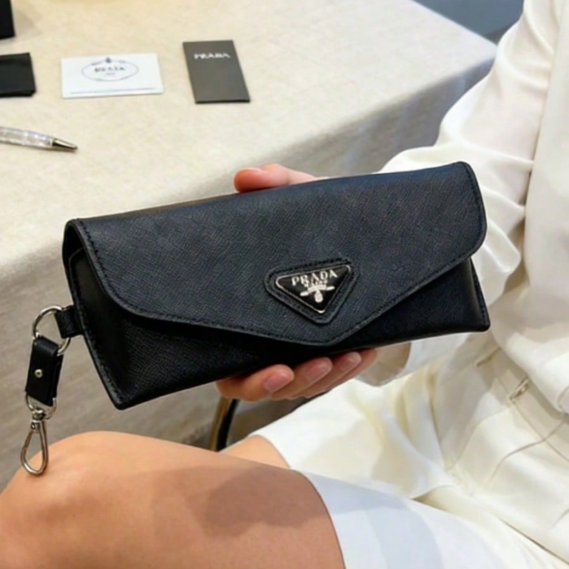 Prada Black Leather Eyeglass C - Women Bags Prada 리뷰 및 가격