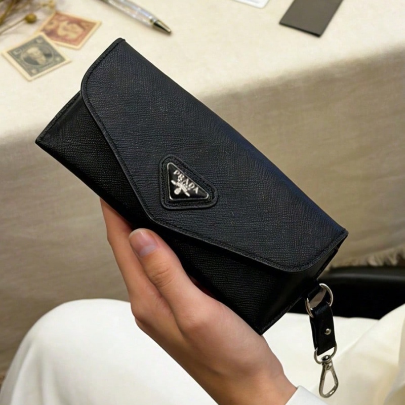 Prada Black Leather Eyeglass C - Women Bags Prada 리뷰 및 가격