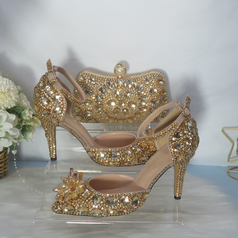 2021New  Golden crystal Bridal - Women Bags For Party 리뷰 및 가격