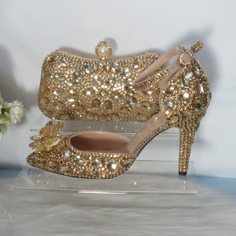 2021New  Golden crystal Bridal - Women Bags For Party 리뷰 및 가격