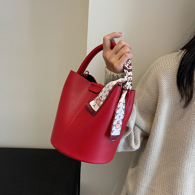 Red PU Bucket Shoulder and Cro - Women Bags Discount 리뷰 및 가격