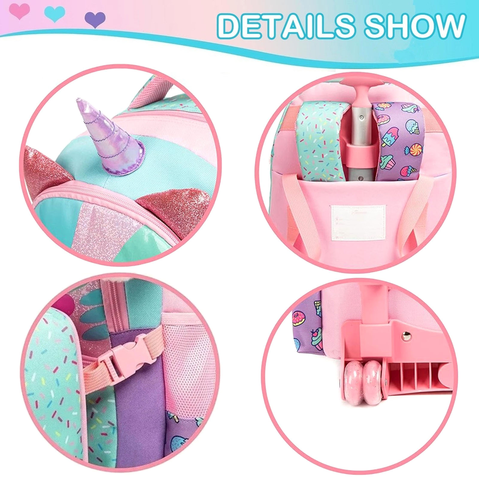 3PCS Cute Rolling Backpack for - Women'S Kipling Bags 리뷰 및 가격