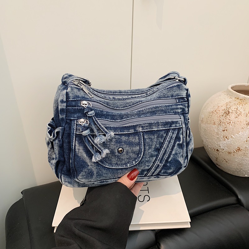 Street Style Retro Blue Denim  - Women'S Kipling Bags 리뷰 및 가격