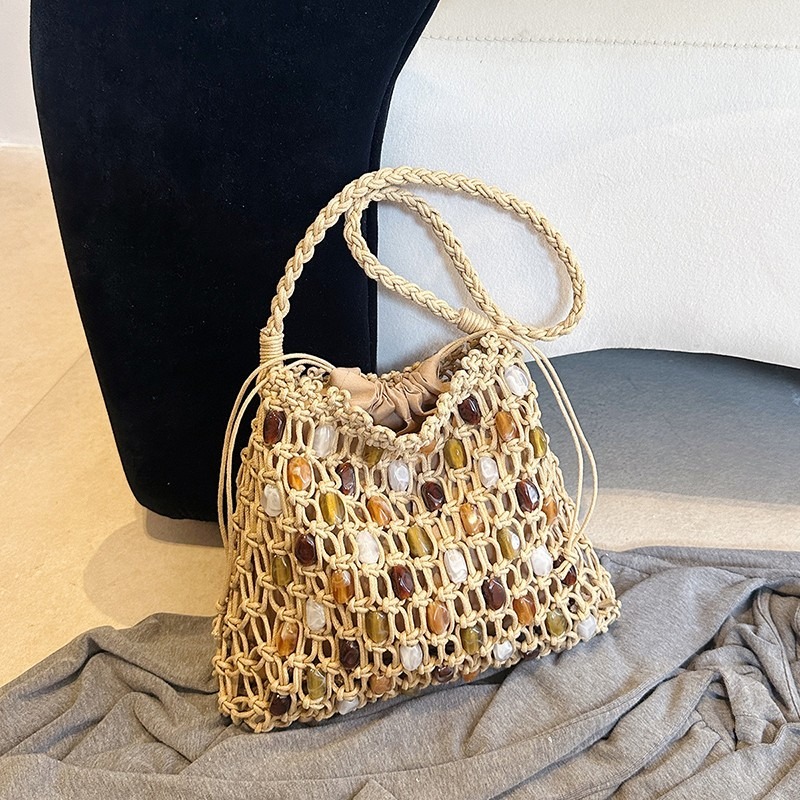 Summer Hollow Out Woven Beaded - Women Bags Discount 리뷰 및 가격
