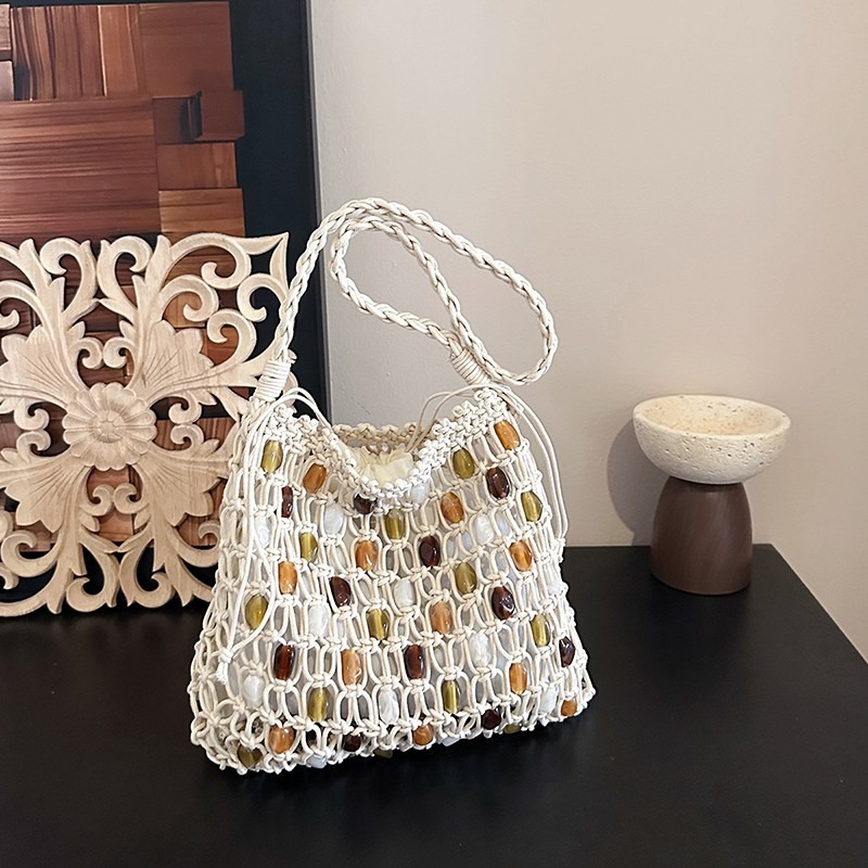 Summer Hollow Out Woven Beaded - Women Bags Discount 리뷰 및 가격