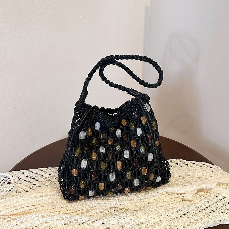 Summer Hollow Out Woven Beaded - Women Bags Discount 리뷰 및 가격