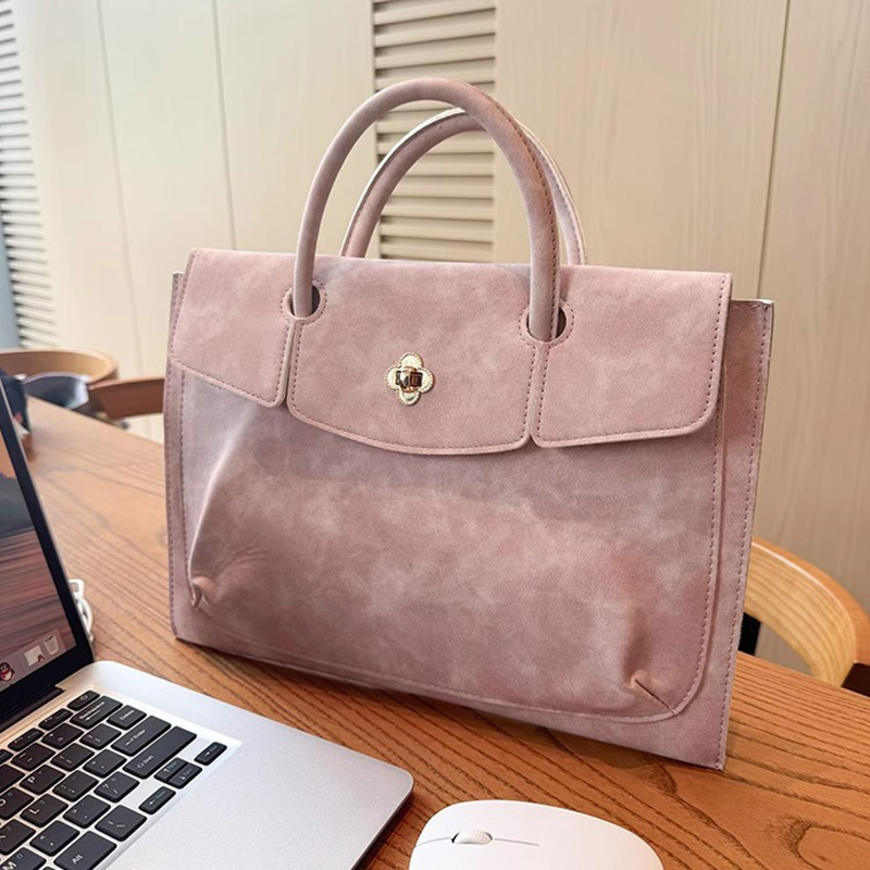 Elegant Pink PU Leather Laptop - Women Hand Bags For Office 리뷰 및 가격