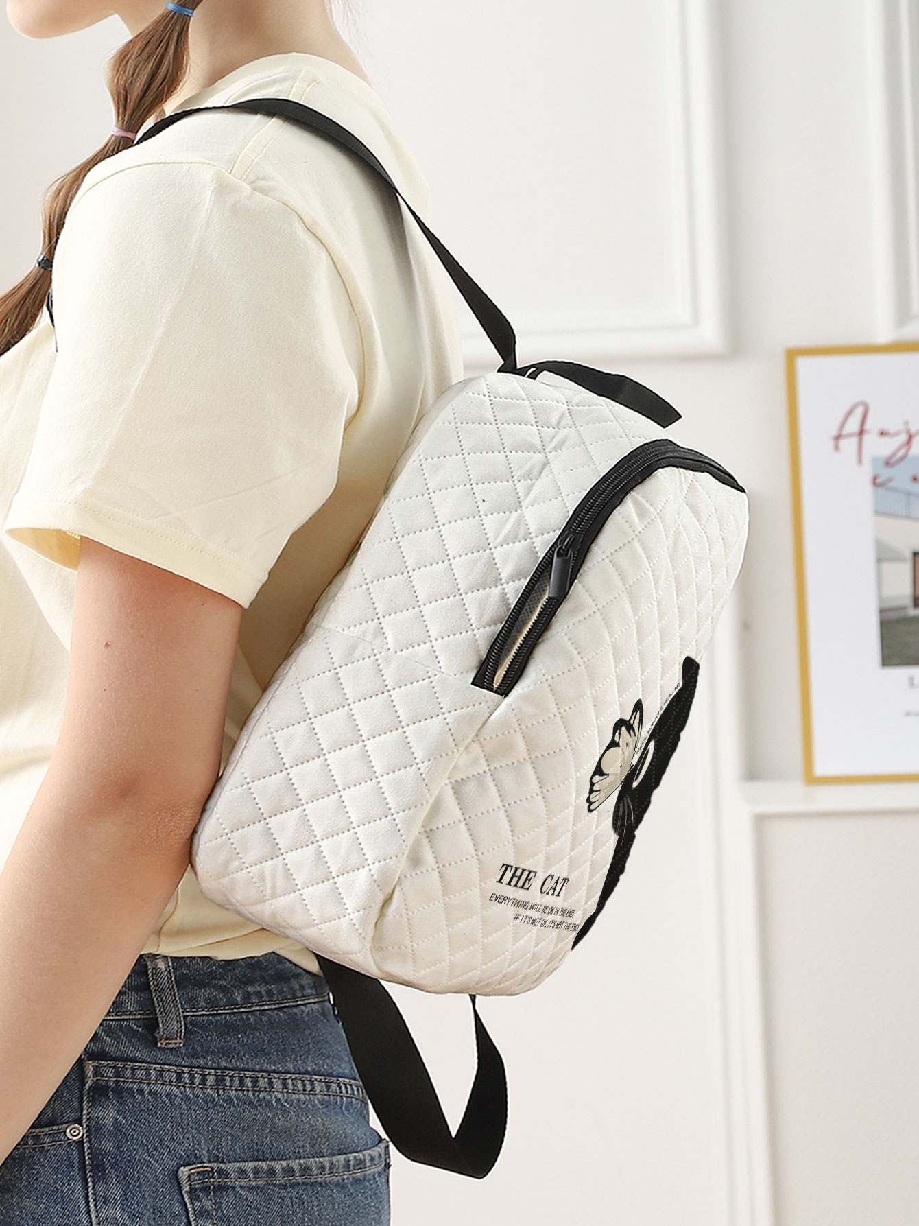 Black Cat Butterfly Print Quil - Women'S Bags Going Out 리뷰 및 가격