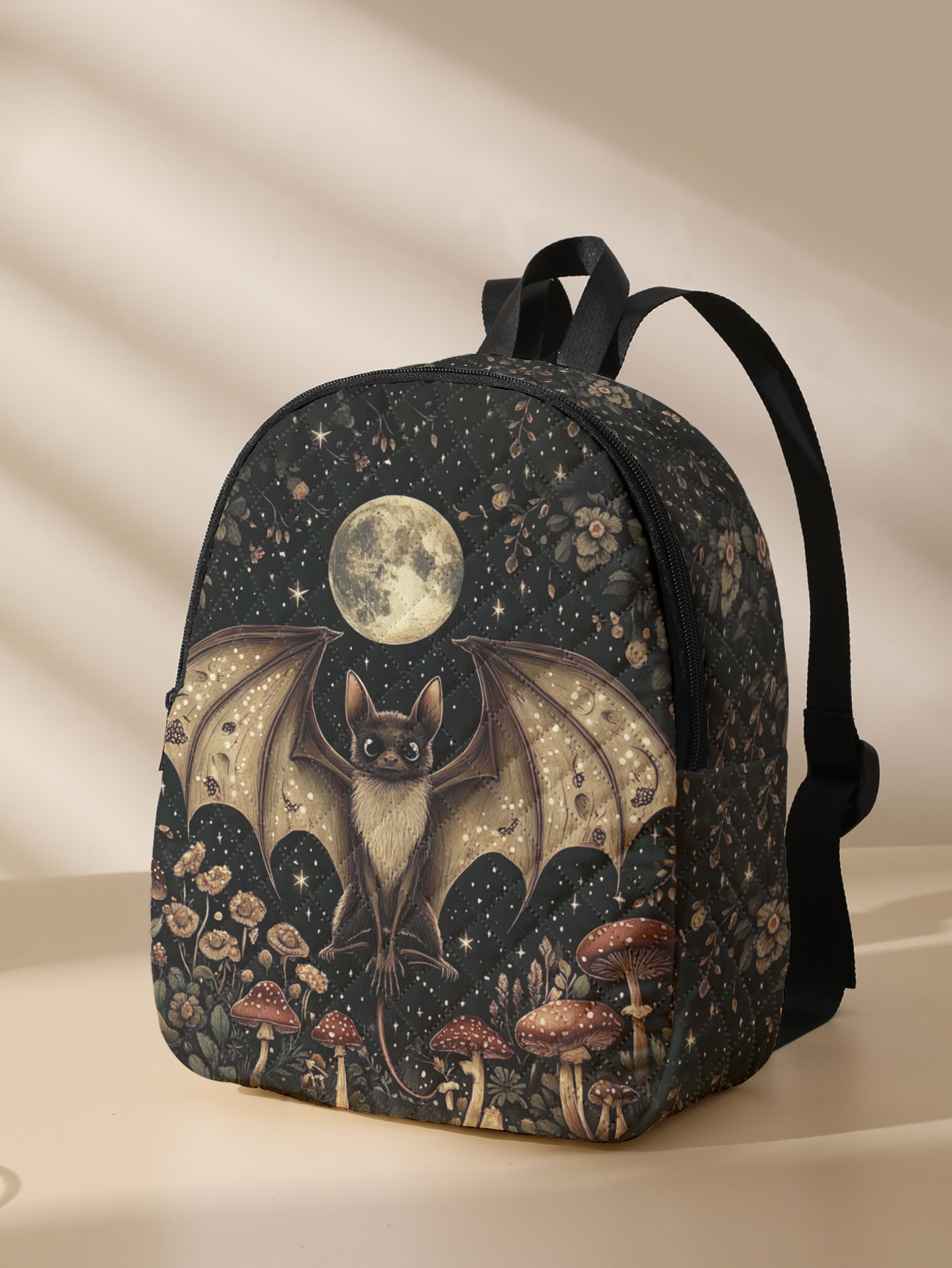 Bat Moon Mushroom Floral Print - Women'S Bags Going Out 리뷰 및 가격