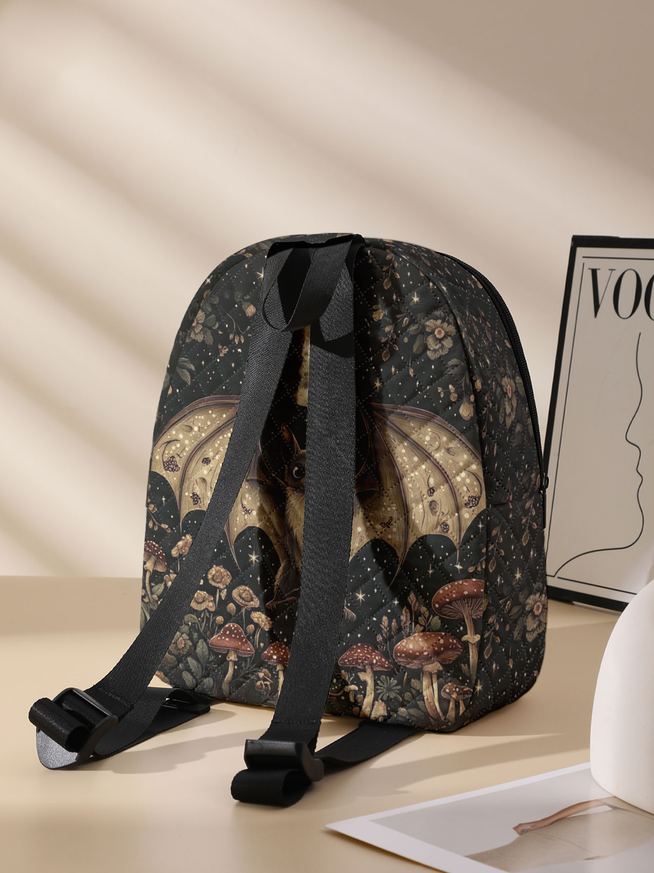 Bat Moon Mushroom Floral Print - Women'S Bags Going Out 리뷰 및 가격