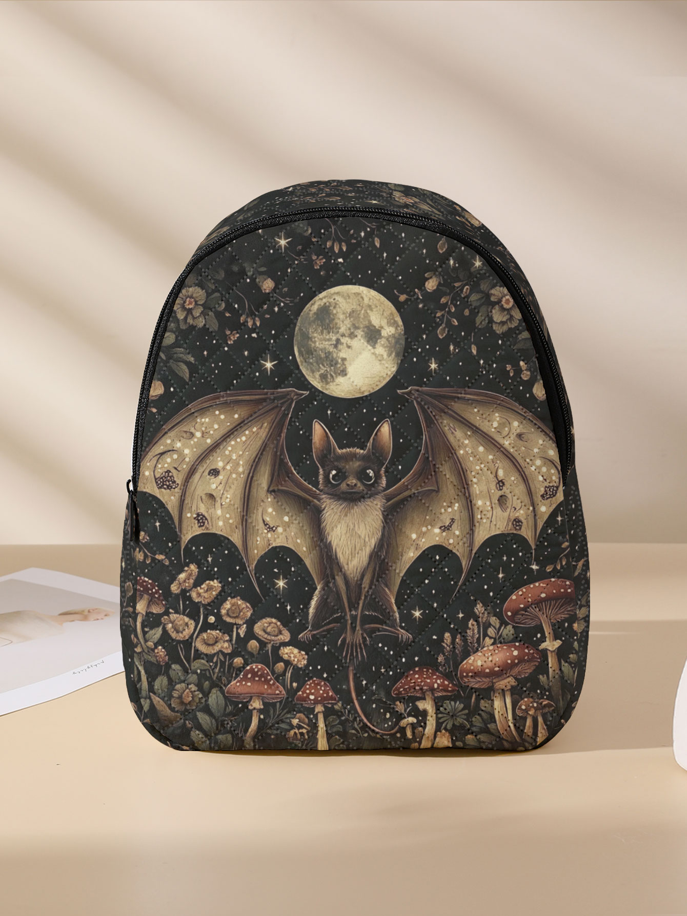 Bat Moon Mushroom Floral Print - Women'S Bags Going Out 리뷰 및 가격