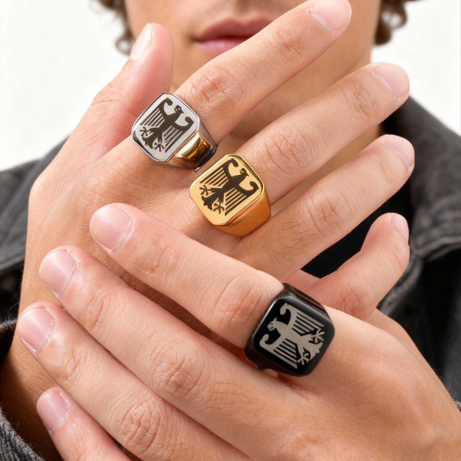 Custom Flying Hawk Eagle Ring  - Women Bags Discount 리뷰 및 가격