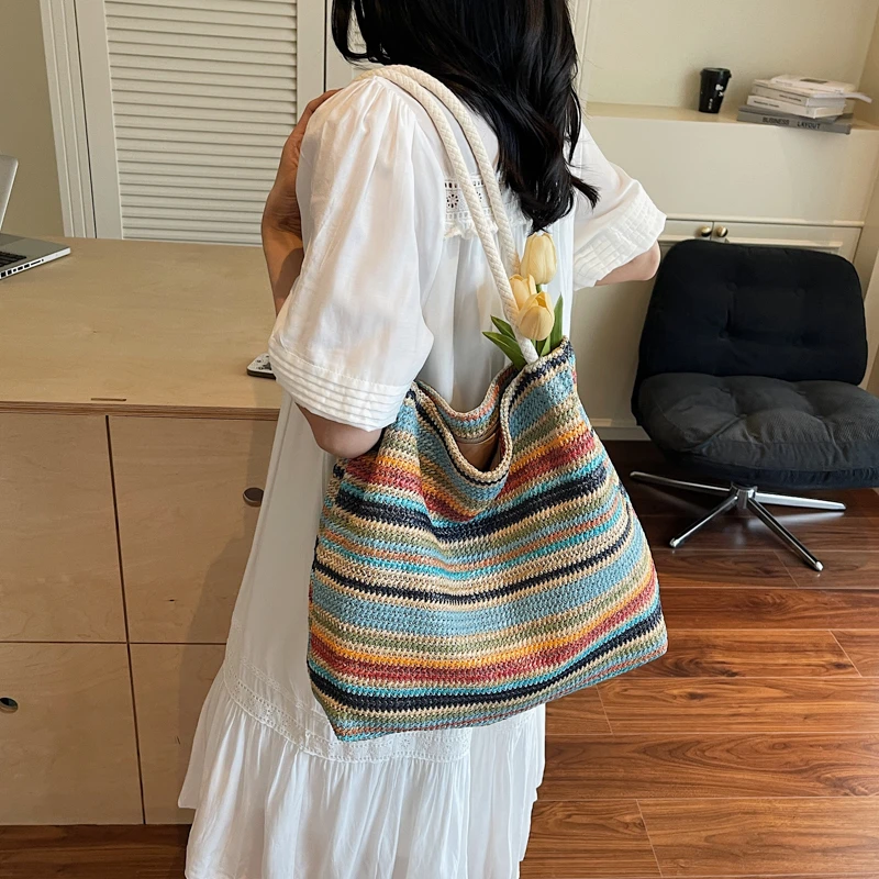 Summer Straw Woven Large Capac - Women Bags Discount 리뷰 및 가격