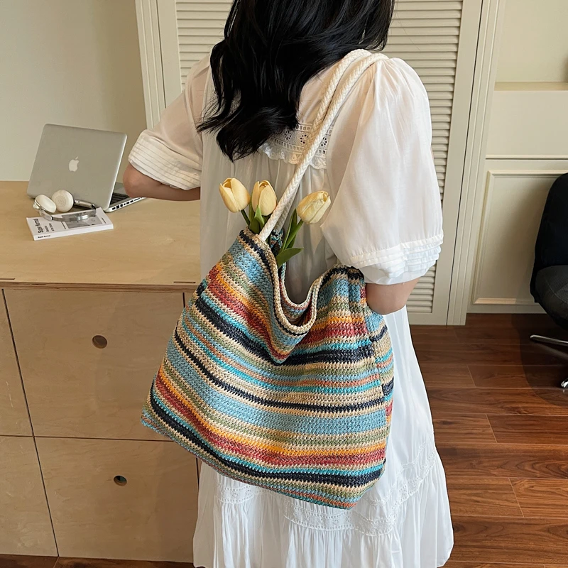 Summer Straw Woven Large Capac - Women Bags Discount 리뷰 및 가격