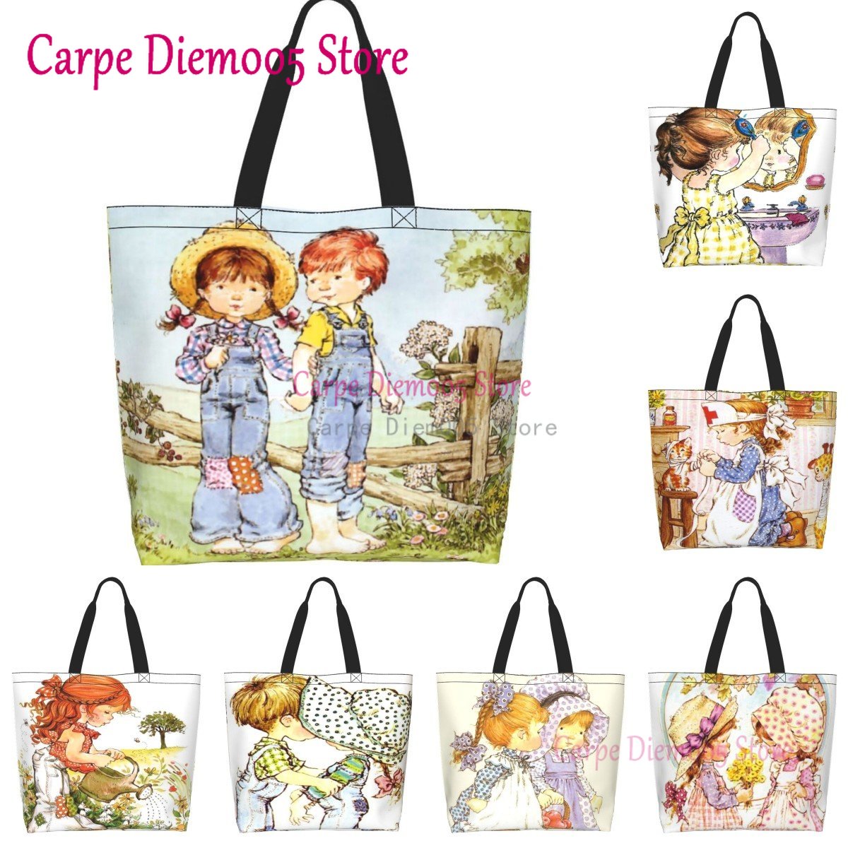 Sarah Kay Print Shopping Bag L - Women Bags Outlet 리뷰 및 가격