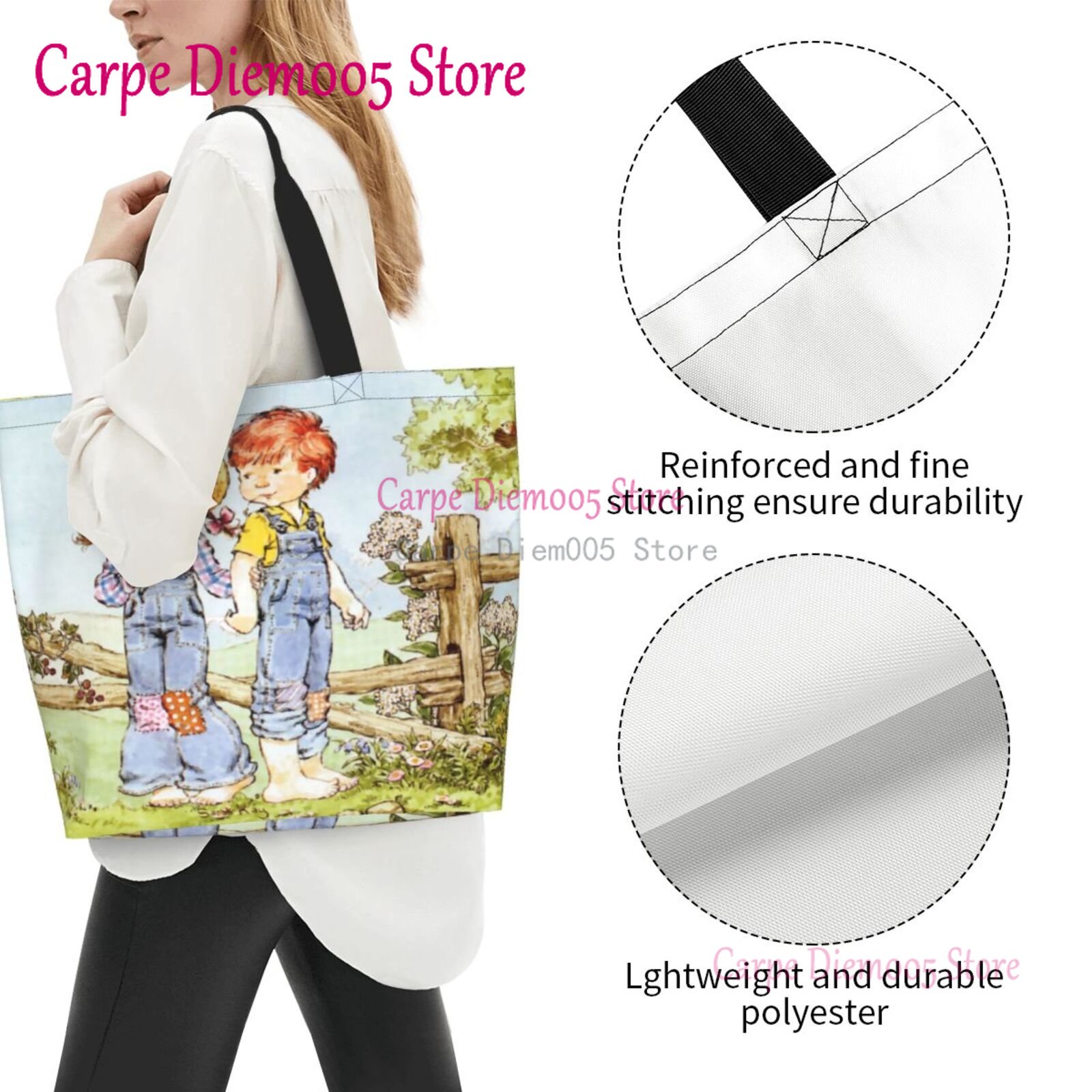 Sarah Kay Print Shopping Bag L - Women Bags Outlet 리뷰 및 가격
