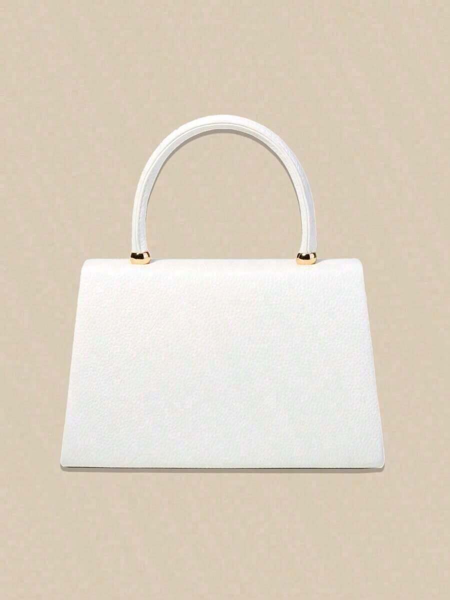 White Litchi Texture Leather E - Flap Bag Envelope 리뷰 및 가격