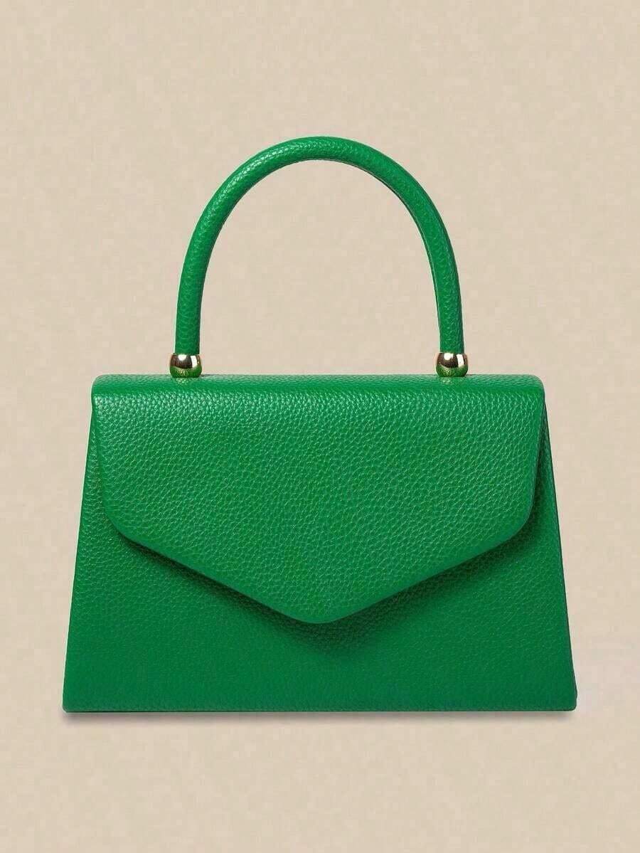 White Litchi Texture Leather E - Flap Bag Envelope 리뷰 및 가격