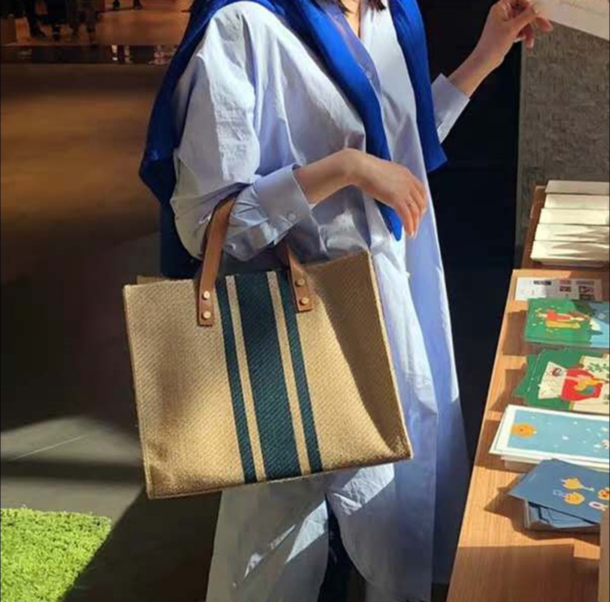 2026 New Striped Canvas Tote B - Women Hand Bags For Office 리뷰 및 가격